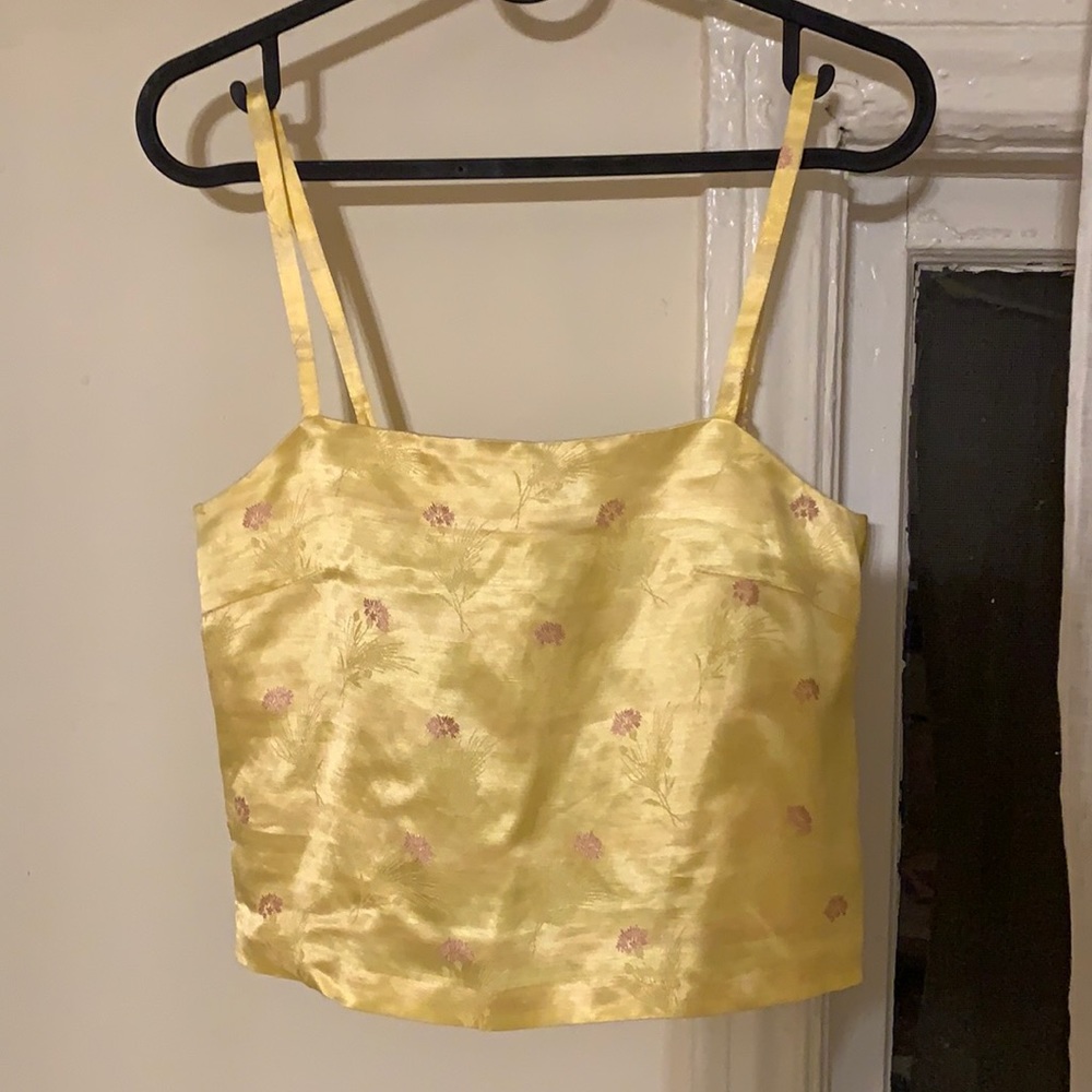 & Other Stories Yellow Satin Set